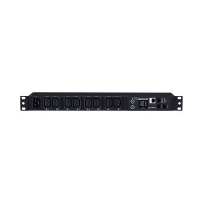 PDU Switchable y Monitoreable por Toma, para Distribución de Energía, Entrada 200-240 Vca NEMA L6-20P, Con 8 Salidas C13, Horizontal 19in, 2UR