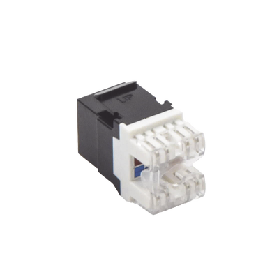 Módulo Jack Keystone Cat6 con Terminación en Ángulo 180 - Color Negro