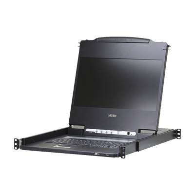 Consola LCD | HDMI, VGA, DVI, USB | Single Rail |  Pantalla 17.3" | 1U de altura