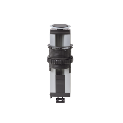 Teleblock Simon K45 para Voz, Datos, Multimedia o Contactos Eléctricos / Capacidad para 4 Módulos K45 / Apertura Manual con Tapa Abatible / Instalación en Mobiliario de Oficina o Comercial /  (KTL204CY))