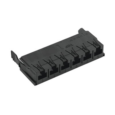 Copper, Adapter Plate, Lightverse Combo, Empty, UTP, 6 Port, Black