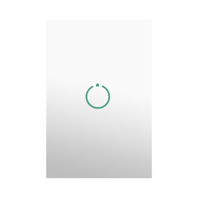 (ZWAVE) Interruptor On/Off panel táctil touch inalámbrico Zwave Plus 1 boton. No requiere cable neutro, Compatible con Hubitat HC8, Álula  M2M, otros 