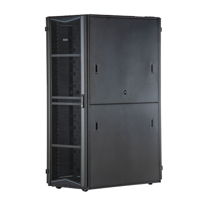 Gabinete FlexFusion para Centros de Datos, 45 UR, 700 mm de Ancho, 1070 mm de Profundidad, Sin Paneles Laterales, Fabricado en Acero, Color Negro