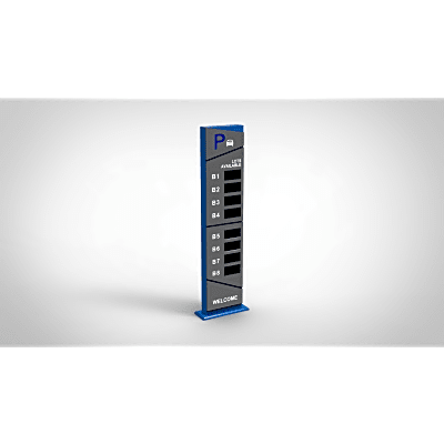 Pantalla Principal de Guía de Estacionamiento / 8 Módulos / Mensaje de Bienvenida / Uso con Aplicación de Guía de Estacionamiento