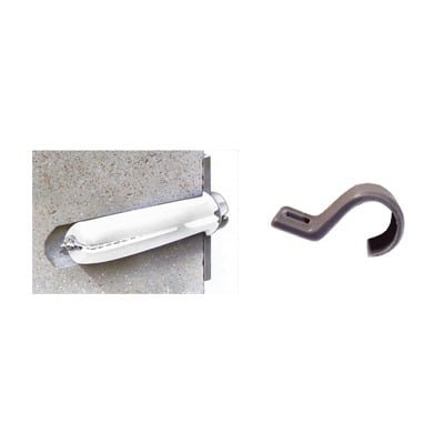 Kit de 20 grapas, 20 taquetes y 20 tornillos para sujetar conductores redondos o tubo en muro