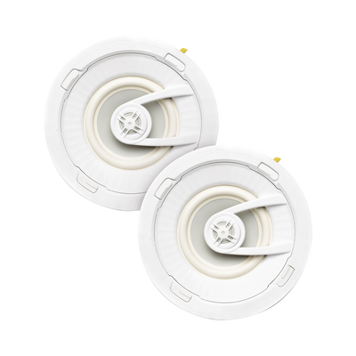 PAR de altavoces de 7 " | montaje de Techo | Diseño TruGrip | Instalacion Sin Herramientas | Woofer de Polipropileno Blanco con Quick Connect 