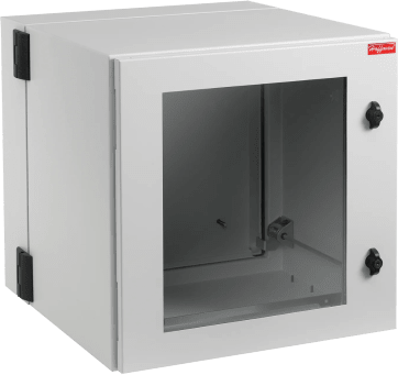 Gabinete Rack ProTek 19U, Bisagra Doble, Ventana de Vidrio, Tipo 4 12, Acero Gris RAL 7035, 922x600x610 mm, Montaje Pared