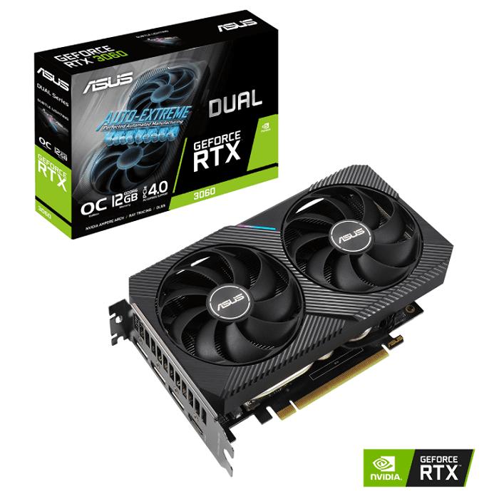 TARJETA DE VIDEO ASUS DUAL-RTX3060-O12G-V2 12GB GDDR6 HDMI/DP