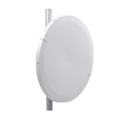 Antena Direccional de Alto Rendimiento/ Parábola profunda para mayor aislamiento al ruido / 29 dBi / 4.9 - 6.4 GHz / Conector de guía de onda para radios B5x y C5x / Fácil Montaje y Soporte de acero inoxidable / Radomo Incluido