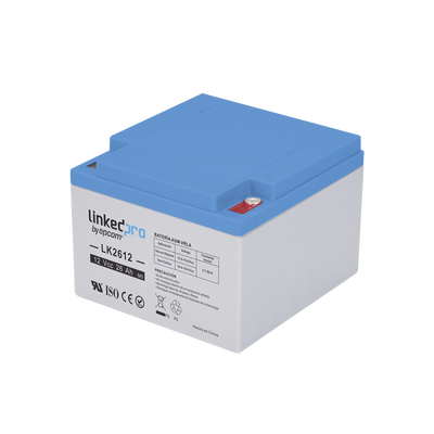 Batería 12 V / 26 Ah / UL / Tecnología AGM / Vida útil promedio de 5 años /Para uso en equipo electrónico, Alarmas de Intrusión / Incendio/ Control de acceso / Video Vigilancia / Terminales M5 