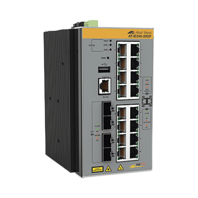 Switch Industrial Administrable Capa 3 de 16 x 10/100/1000 Mbps + 4 Puertos SFP, 240 W.