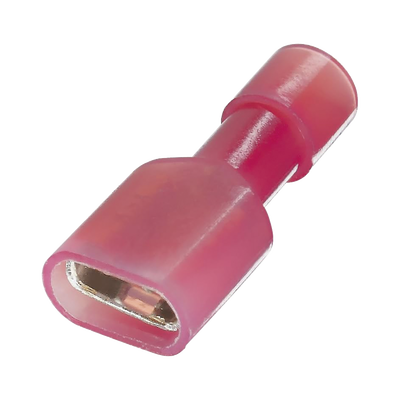 Terminal hembra aislada completa / Baterías con terminal macho F1 / para cables 22-16 AWG / Paquete de 25 piezas