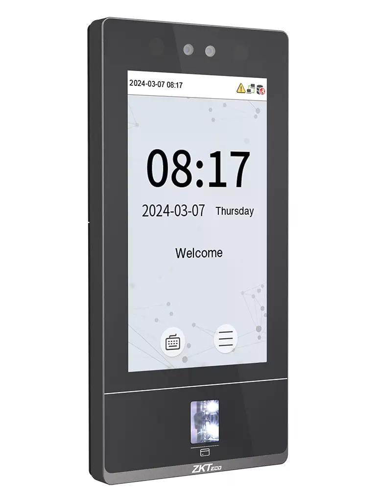 ZKTECO SenseFace 7A - Control de acceso y asistencia facial para 10, 000 rostros / 50,000 tarjetas de proximidad de 125kHz / 10,000 huellas / Compatible con ZKBio Zlink - Imagen 4