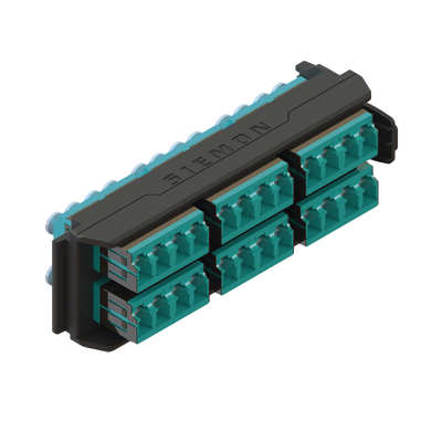 Placa Acopladora LightVerse, 12 Conectores Dúplex LC/UPC, Acepta hasta 24 Fibras Multimodo OM3 y OM4 (No Shuttered)