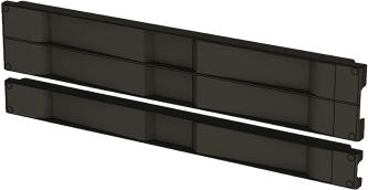 Panel Ciego Snap-In 1RU, Sin Herramientas, Plástico UL, Negro, Flujo de Aire Optimizado, Montaje Universal EIA