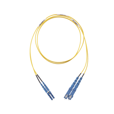 Jumper de Fibra Optica Monomodo 9/125 OS2, LC-SC Duplex, OFNR (Riser), Color Amarillo, 5 Metros (16.40 Pies)