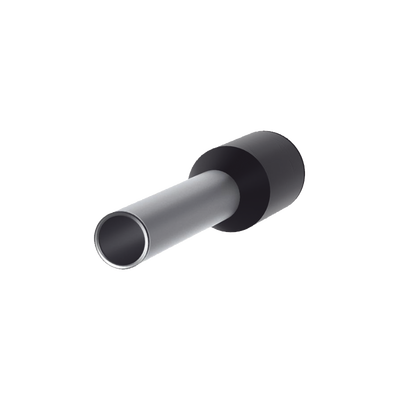 Ferrule Aislado PAN-TERM para Cable 16 AWG, Largo 16.5mm, DIN Color Negro. Paquete 500 Piezas
