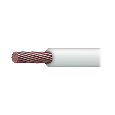 ( SSLU13 ) Cable Eléctrico 10 awg  color blanco,Conductor de cobre suave cableado. Aislamiento de PVC, autoextinguible. BOBINA 100 MTS  