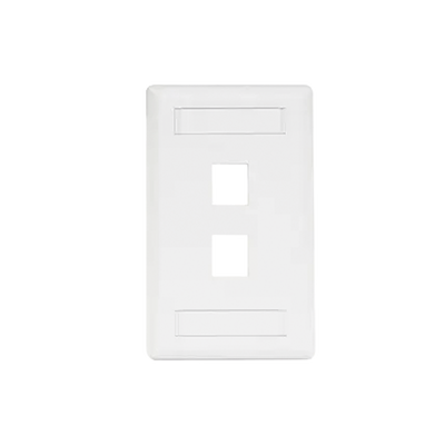Placa Frontal para 2  Puertos Teléfono/Datos/Multimedia/ Color Blanco.