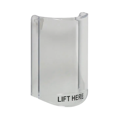 Cubierta Protectora De Policarbonato, Súper Resistente, Sin Sonido, Texto En Ingles, Para Botones Multiusos Serie StopperÆ Station De STI