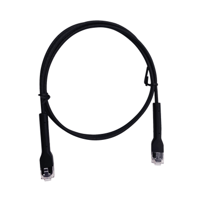 Mini Patch Cord Cat6 Ultra Slim 0.5 Metros (1.64 Pies) Negro ? Ahorra Espacio sin Organizadores, con Bota Flexible