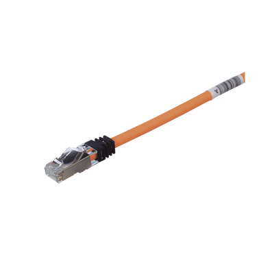 Patch Cord Cat6A, Blindado S/FTP, CM/LS0H, 2.13 Metros (7 Pies), Color Naranja