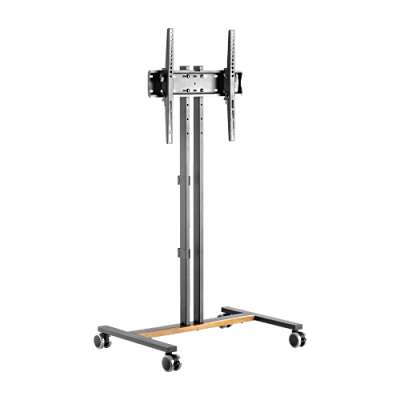 Soporte Móvil para Pantalla | Compatibilidad VESA 200x200 hasta  600x400 / Ruedas con Frenos / Ajuste de Altura y Ángulo / Soporte para TV de hasta 55 Pulgadas / Capacidad de Peso 35 kg