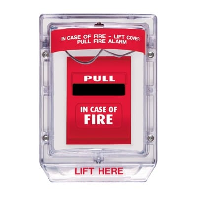 Cubierta Protectora Serie Stopper IIÆ De Policarbonato Super Resistente, Montaje Empotrado, Texto En Inglés, Sin Bocina