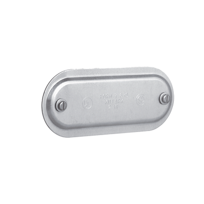 Tapa de Aluminio para Caja Condulet Ovalada de 3/4".