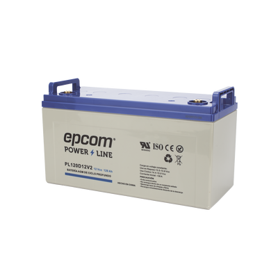 Batería 12 Vcc / 120 Ah / UL / Tecnología AGM-VRLA / CICLO PROFUNDO / Para uso en aplicaciones fotovoltaicas y de emergencia  / Terminales T4