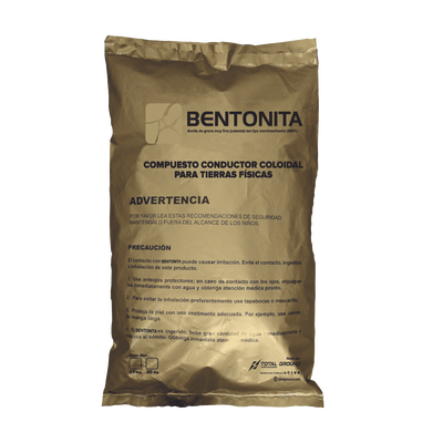 Bentonita, Compuesto Conductor Coloidal para Tierras Físicas, Saco con 20 Kgr.