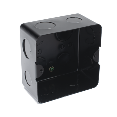 Caja de Registro de Acero Galvanizado, 10x10 cm (3.94x3.94 Pulgadas), Color Negro (11000-00000)