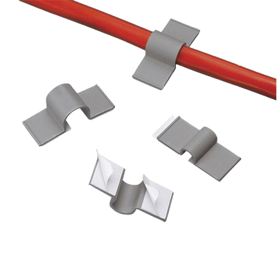 Clip adhesivo 12,7 mm, gris claro