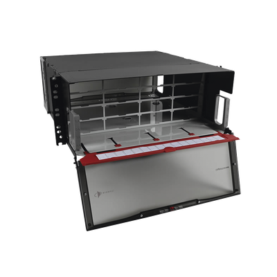 Distribuidor de Fibra Óptica de Alta Densidad LigthVerse *Pro* Para Rack de 48.26 cm (19 Pulgadas), Acepta 16 Placas Plug and Play, Hasta 384 Fibras, 4 UR