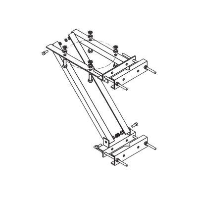 Soporte Lateral Universal para Balizas / Ajuste de Patas 7/8" a 10-3/8" / Material Galvanizado en Caliente / Compatible Balizas L-864 y L-865 / Círculo de Pernos 13-1/4" / ASTM A325