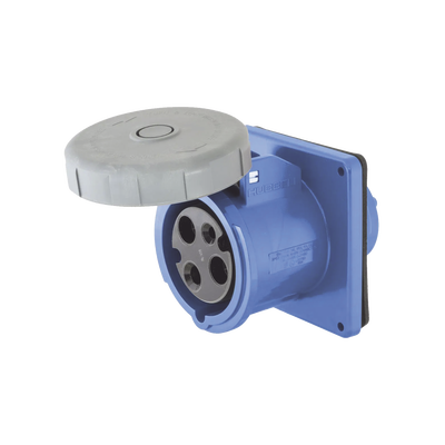 Tomacorriente hermético industrial 30 A, 250 V CA, 2 Polos 3 Hilos, IP 67. Grado Industrial.