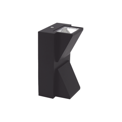 Lámpara Arbotante 6 W 330 lm / Dimensiones 141 x 80 mm / 85 - 265 Vca~ 50/60Hz / Luz Cálida 2 700 K / Uso en exterior IP 54.