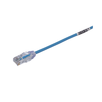 Cable de Parcheo TX6, UTP Cat6, Diámetro Reducido (28AWG), Color Azul, 10 Metros (32.81 Pies)