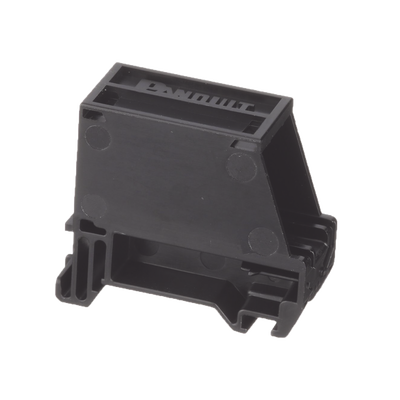 Adaptador de 1 Puerto, Para Conectores Tipo Mini-Com, Blindado, Montaje en Riel Din Estándar de 35 mm (1.38 Pulgadas), Color Negro