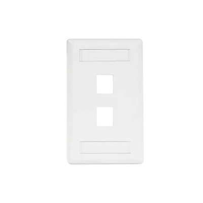 Placa Frontal para 2 Puertos Teléfono/Datos/Multimedia/ Color Blanco
