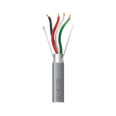 Carrete de 305 Metros / Cable 4 x 18 AWG / Color Gris / Blindado / Riser / Aplicaciones de Audio Control de Acceso y Automatización