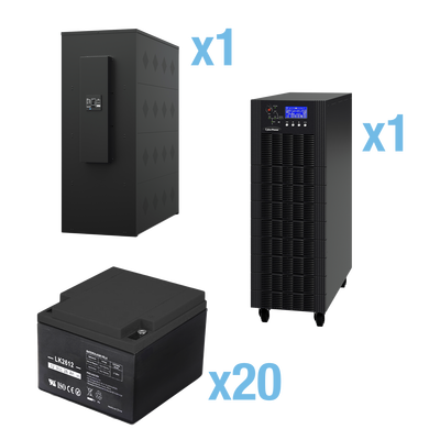 UPS Trifásico de 30 kVA/27 kW, Topología Online Doble Conversión, Voltaje de 208/220 Vca de L-L, Respaldo de 5 Minutos al 100% de Carga, Incluye Módulo y Banco de Baterías