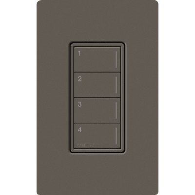 (RadioRa3) Botonera Sunnata Negro 3 escenas y 2 botones subir/bajar para Radio RA3, programe escenas diferentes en cada botón.