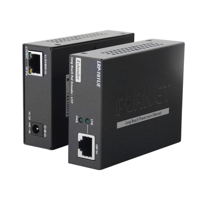 Kit Transmisor y Receptor PoE de Largo Alcance Sobre UTP a 2 Hilos, Hasta 500 m