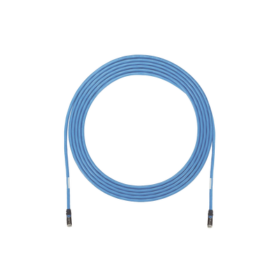 Cable de Zona U/UTP Cat6A, Con Plug Modular en Cada Extremo, Conductor 23 AWG Sólido, CMP (Plenum), 30.48 Metros (100 Pies), Color Azul
