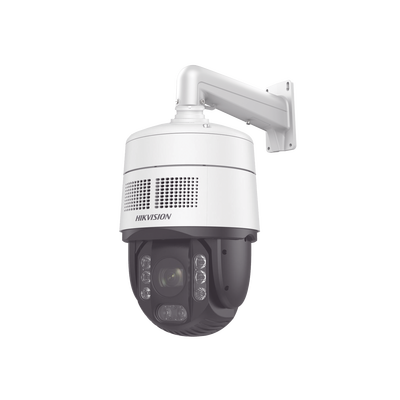 [ PROTECCIÓN ACTIVA ] Domo PTZ IP 4 Megapixel / 32X Zoom / 200 mts IR / Potente Alerta Audible y Luz Estroboscópica hasta 100 Metros / ACUSENSE / IP67 / IK10 /  / Autoseguimiento 2.0 / Hi-PoE / DARKFIGHTER / Rapid Focus / Micro SD