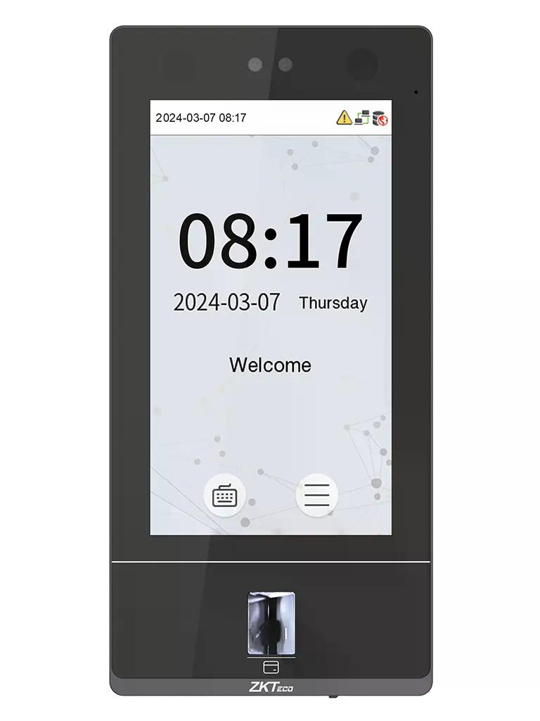 ZKTECO SenseFace 7A - Control de acceso y asistencia facial para 10, 000 rostros / 50,000 tarjetas de proximidad de 125kHz / 10,000 huellas / Compatible con ZKBio Zlink - Imagen 3
