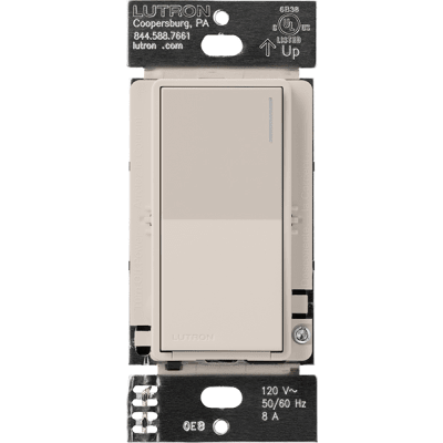 (RadioRa3) Apagador Sunnata color blanco para linea Radio Ra3, 8A de iluminacion, 5.8A Motor