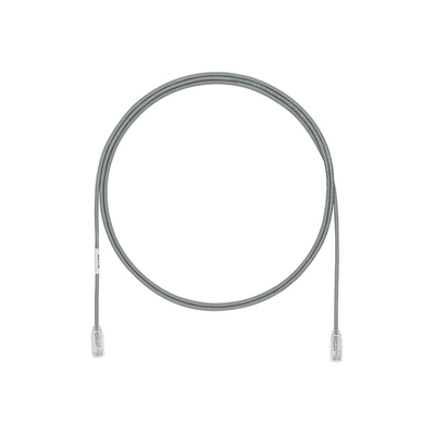 Cable de Parcheo UTP Cat6A, CM/LSZH, Diámetro Reducido (28AWG), Color Gris, 6.1 Metros (20 Pies)