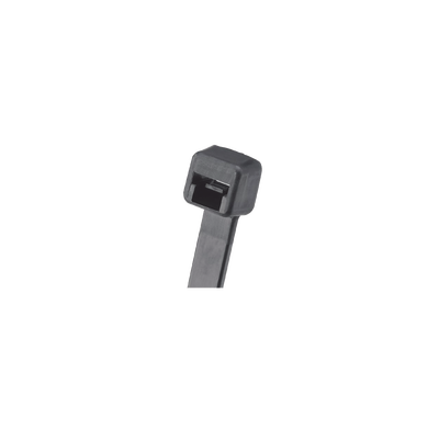 Cincho de Nylon 6.6, Color Negro, 290 mm largo x 3.7mm ancho, sección transversal intermedia, Paquete de 100 piezas